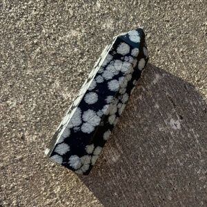 Natural Snowflake Obsidian Tower Black Gemstone Crystal Point